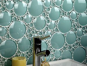 glass tile backsplash