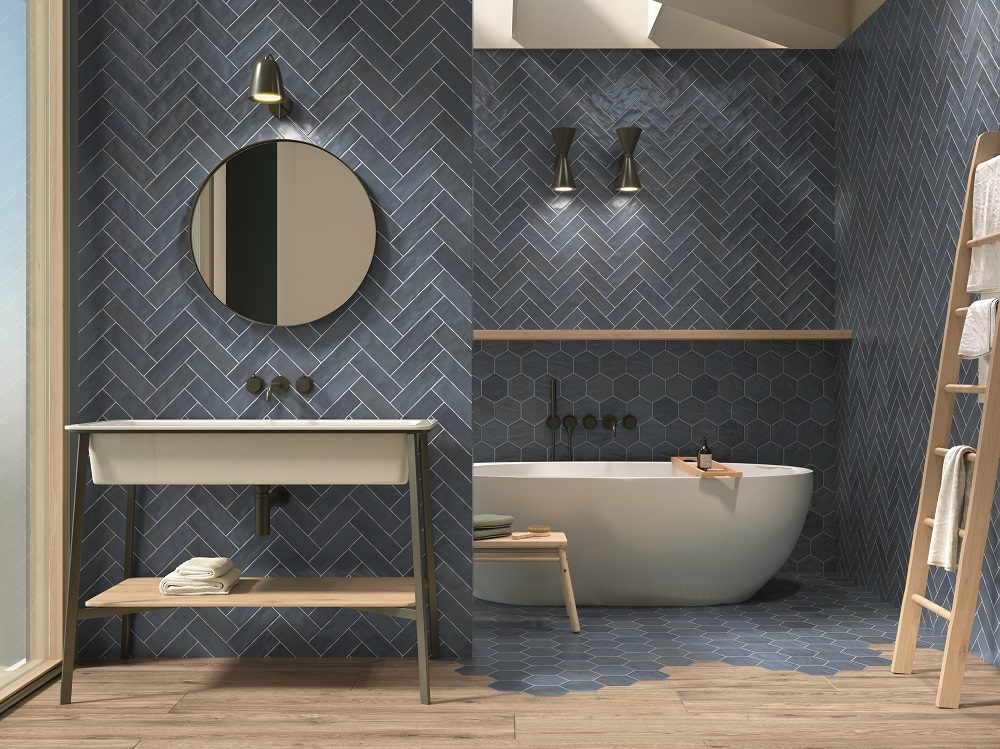 APE Toscana Blue and wood look floor tile