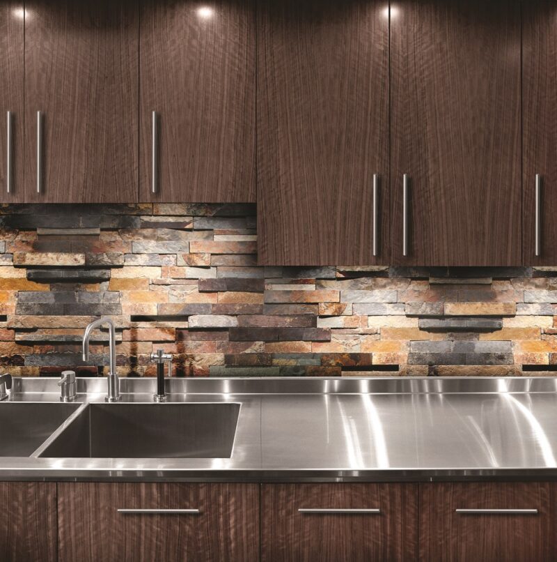 Florida Tile Ledgerstone collection color Ember. Photo courtesy of Florida Tile