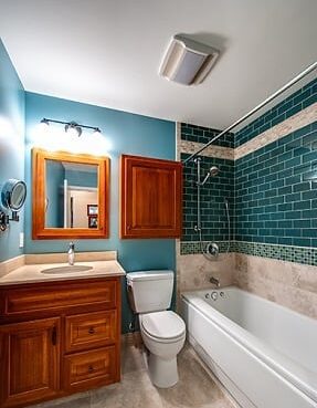 Tile shown in a shower surround