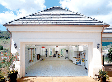 garage porcelain tile example