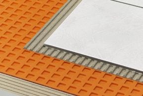 Schluter Ditra uncoupling mat.