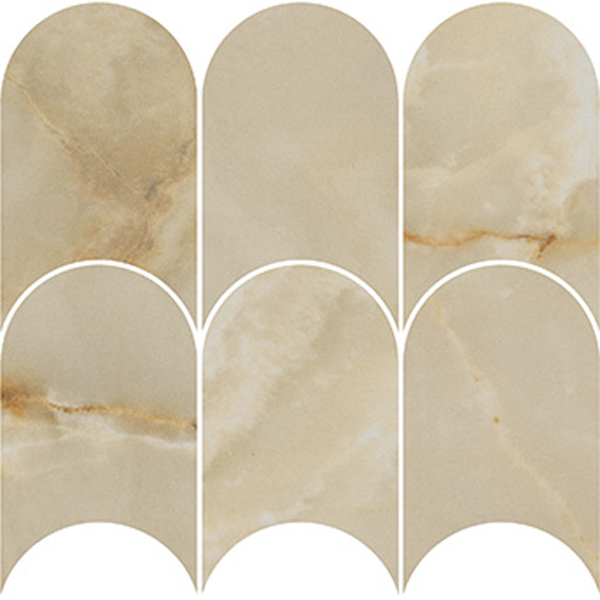 Opulent Beige Onyx 4" x 6" Arch Mosaic