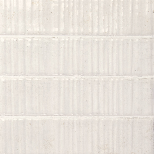 White 2" x 8" Groove Decorative Field Tile