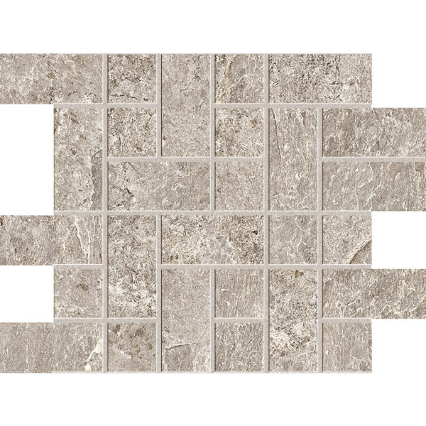 Pewter Tetris Mosaic (8.70"x12" Sheet)