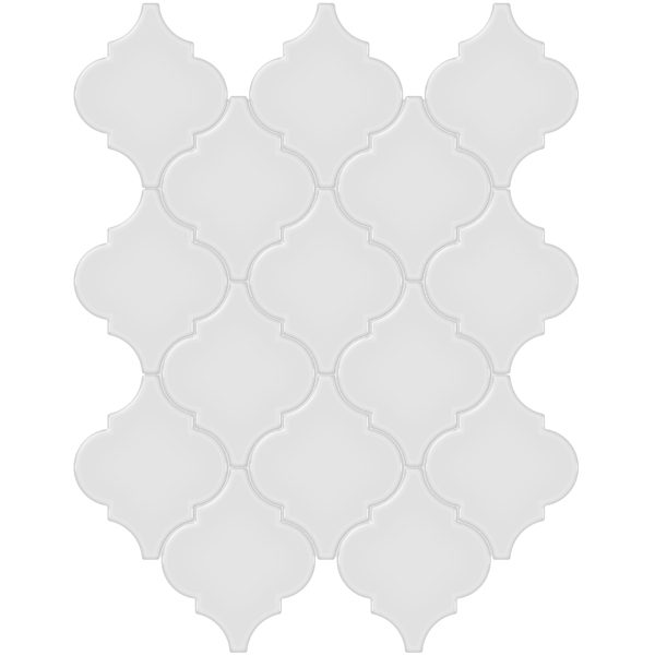 Gallery Grey Arabesque Beveled Mosaic