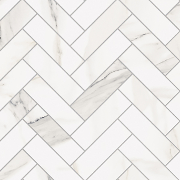 Calacatta Select 11" x 11" Lisca Herringbone Mosaic