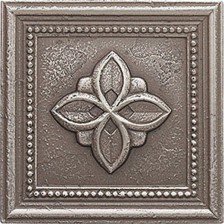Brushed Nickel Clover 4x4 Decorative Accent