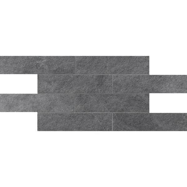 Gray Flow 3" x 12" Brick Mosaic