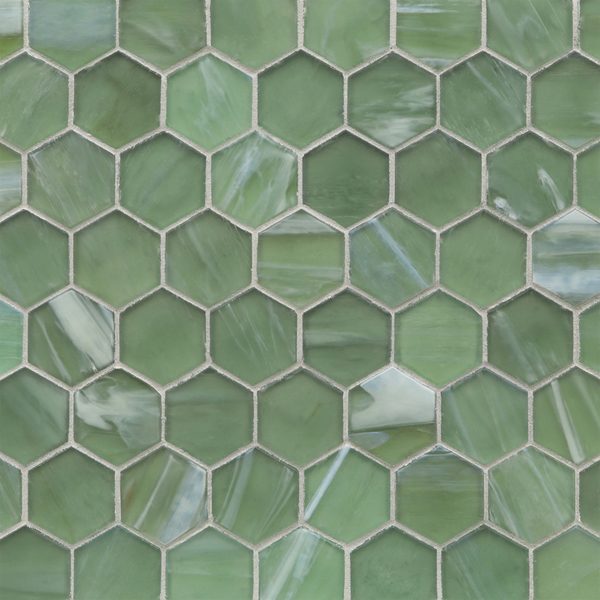 Bamboo Garden Silk 2" Hex Mosaic