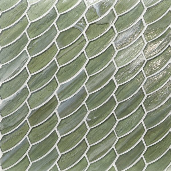 Bamboo Garden Pearl Feather Mosaic