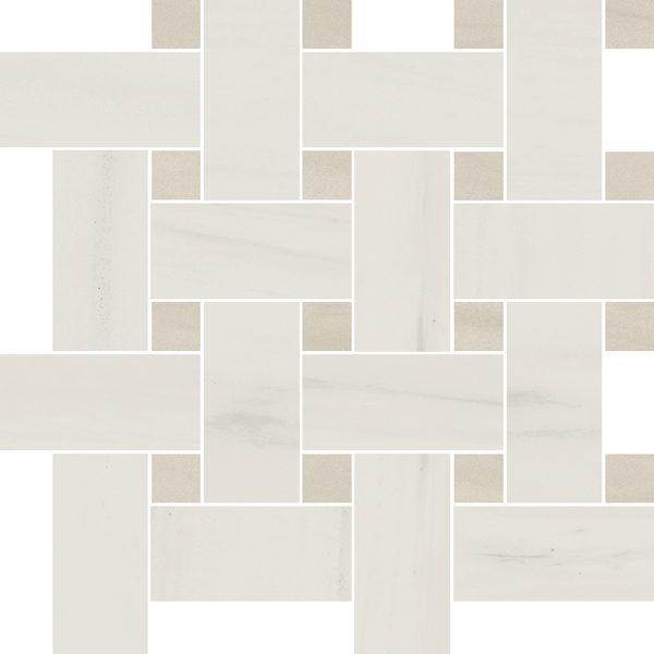 White Basketweave Mosaic