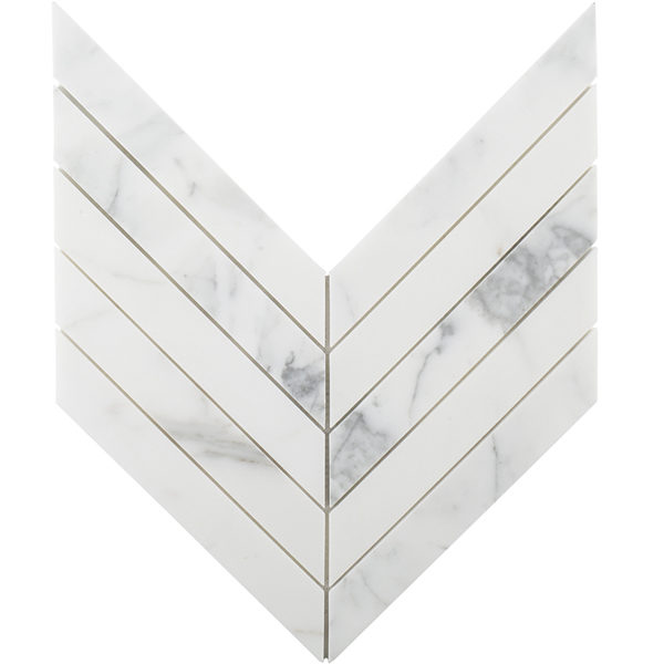 Calacatta Gold Chevron Chevron Mosaic