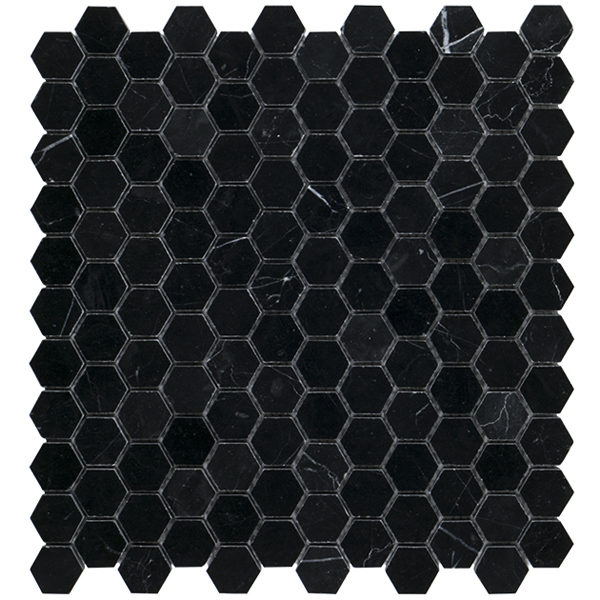 Nero Marquina Hexagon Mosaic