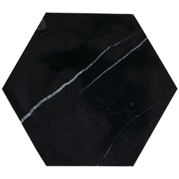 Nero Marquina Hexagon Mosaic