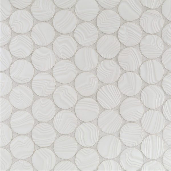 White Sand Round Ripple Mosaic