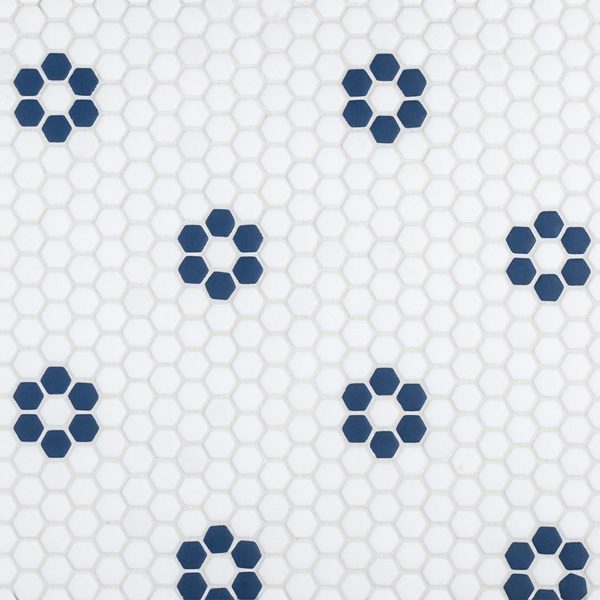 Navy Daily 5/8" Hexagon Mosaic