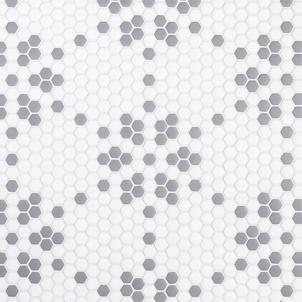 Grey Tribune 5/8" Hexagon Mosaic