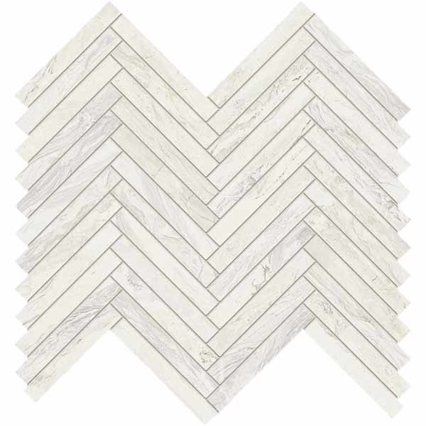 White Herringbone Mosaic