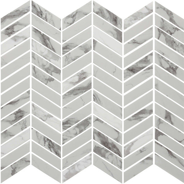 Bianco Chevron Mosaic