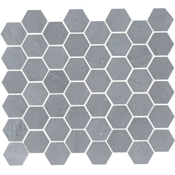 Bardiglio 2" Hexagon Mosaic