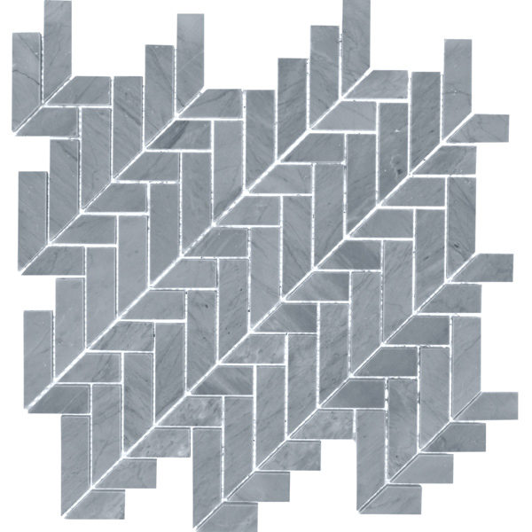 Bardiglio Mod Herringbone Mosaic