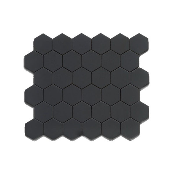 Black (Matte) 2" Hexagon Mosaic