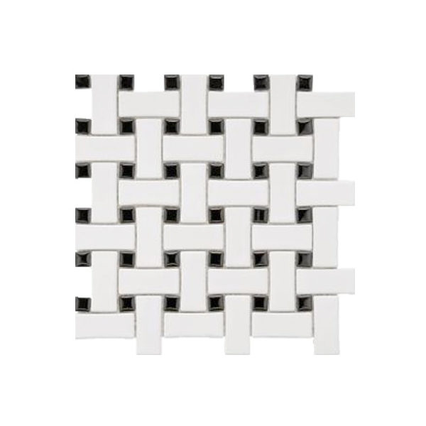 Basketweave - White & Black (Matte)