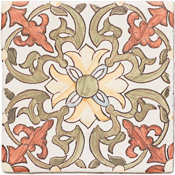 Santarem Hand-Painted Tile - Contempo