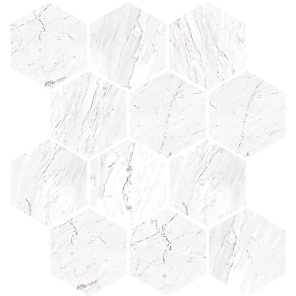 Carrara White Hexagon Mosaic