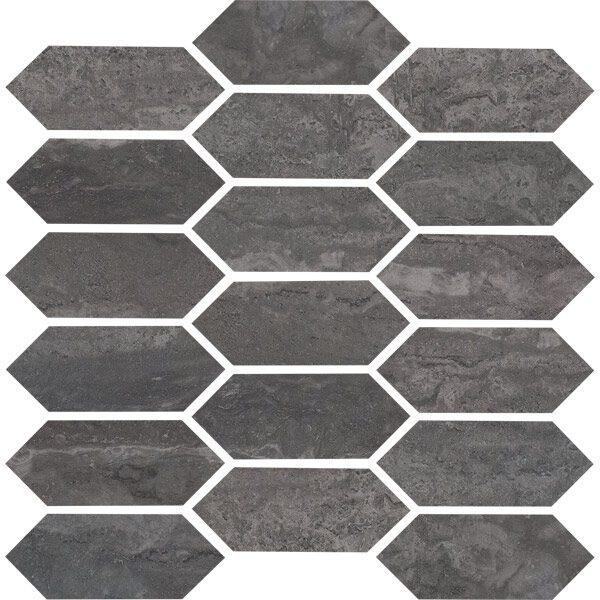 Charcoal Picket Mosaic