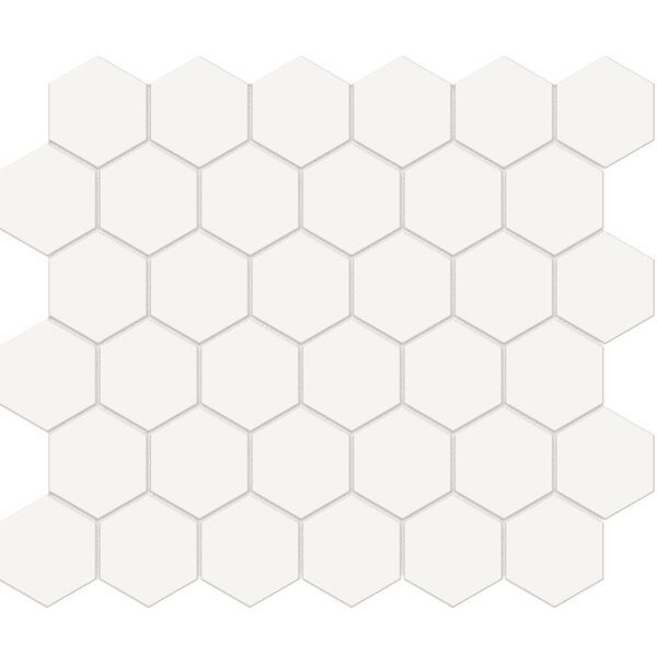 Canvas White 2" Hexagon Mosaic