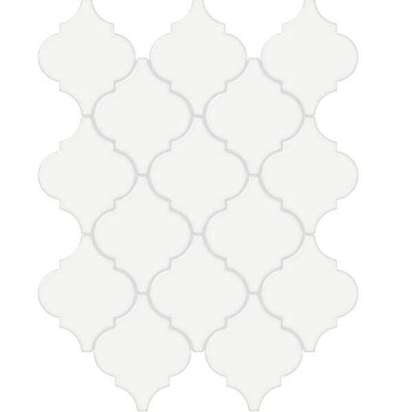 Canvas White Arabesque Mosaic