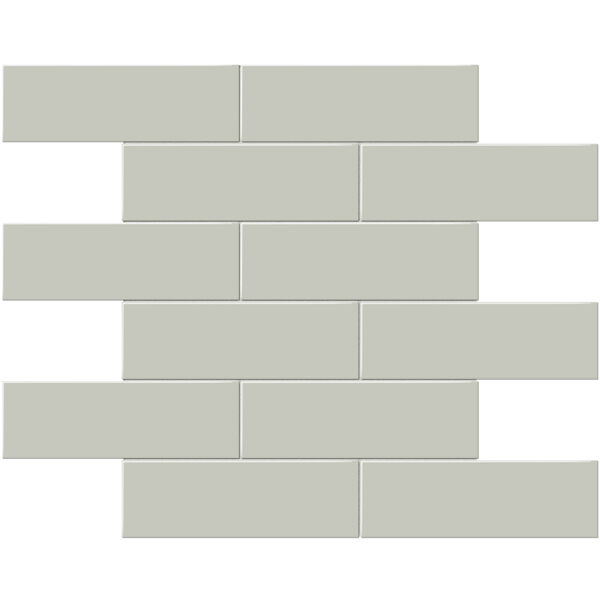 Soft Sage 2x6 Brick Mosaic