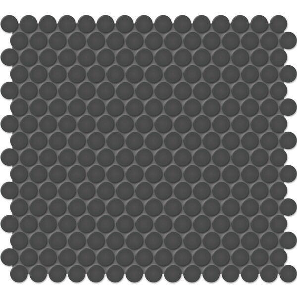 Retro Black 3/4 Penny Round Mosaic