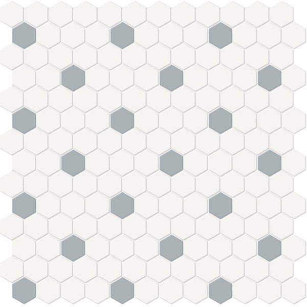 Canvas w/ Cloud 2" Hexagon Mosaic