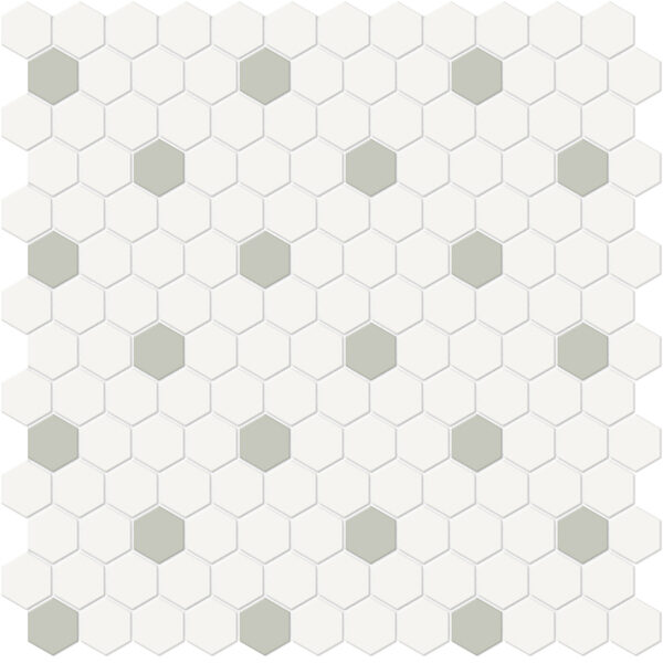 Canvas w/ Soft Sage Hexagon Blended Mosaic