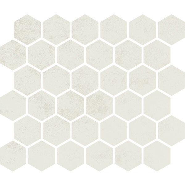 White Matte 2" Hexagon Mosaic