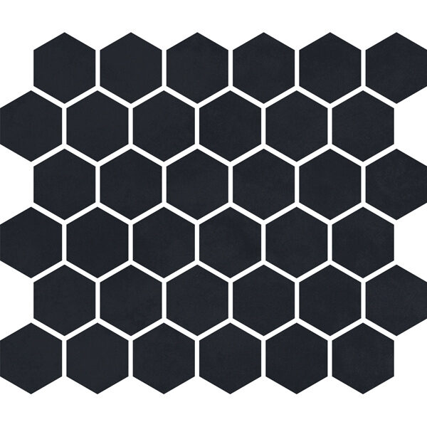 Charcoal Matte 2" Hexagon Mosaic