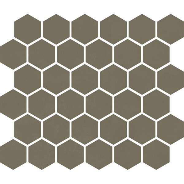 Khaki Matte 2" Hexagon Mosaic