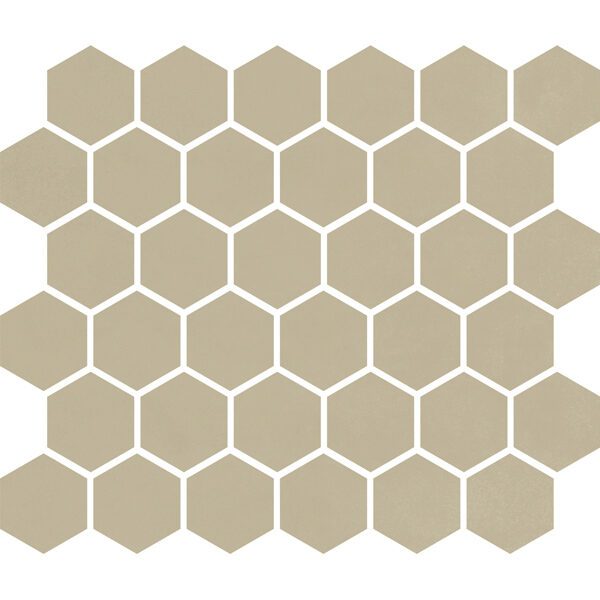 Sand Matte 2" Hexagon Mosaic