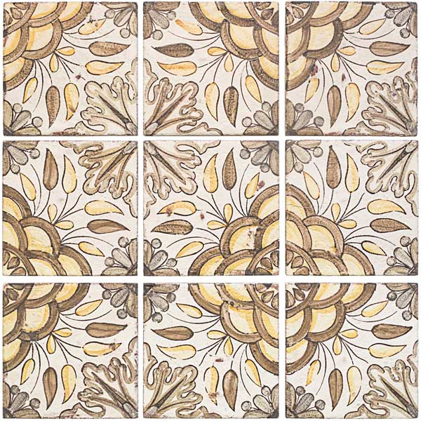 Algarve Hand-Painted Tile - Terra