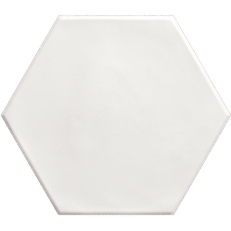 White Matte Hex 6" x 7" Hexagon