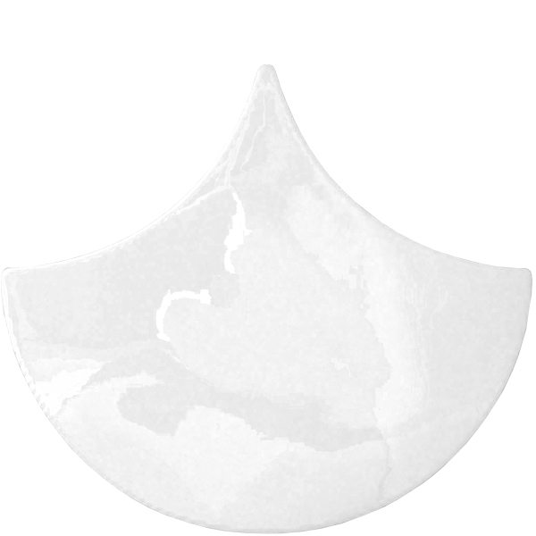 White Glossy Drop 6" x 7" Drop