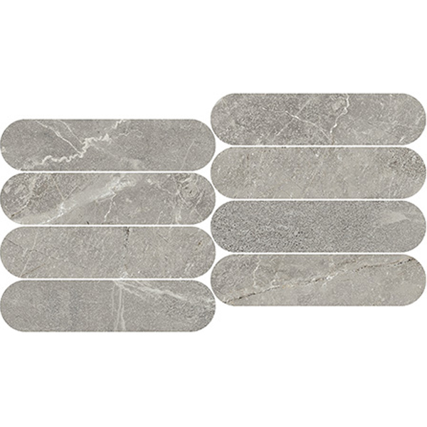 Ash Cool Gray Oval Mosaic