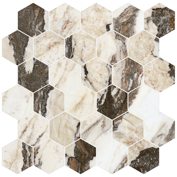 Symphony Red Hexagon Mosaic