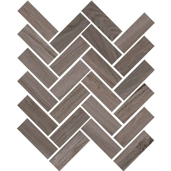 Nut 12" x 15" Herringbone Mosaic