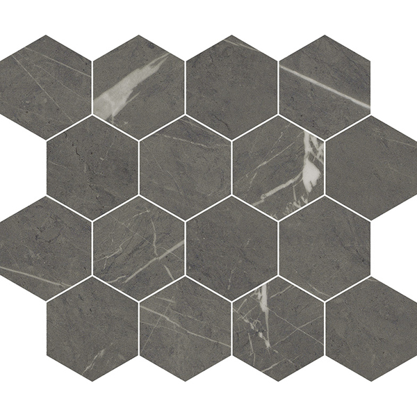 Sovereign Gray 3" Hexagon Mosaic