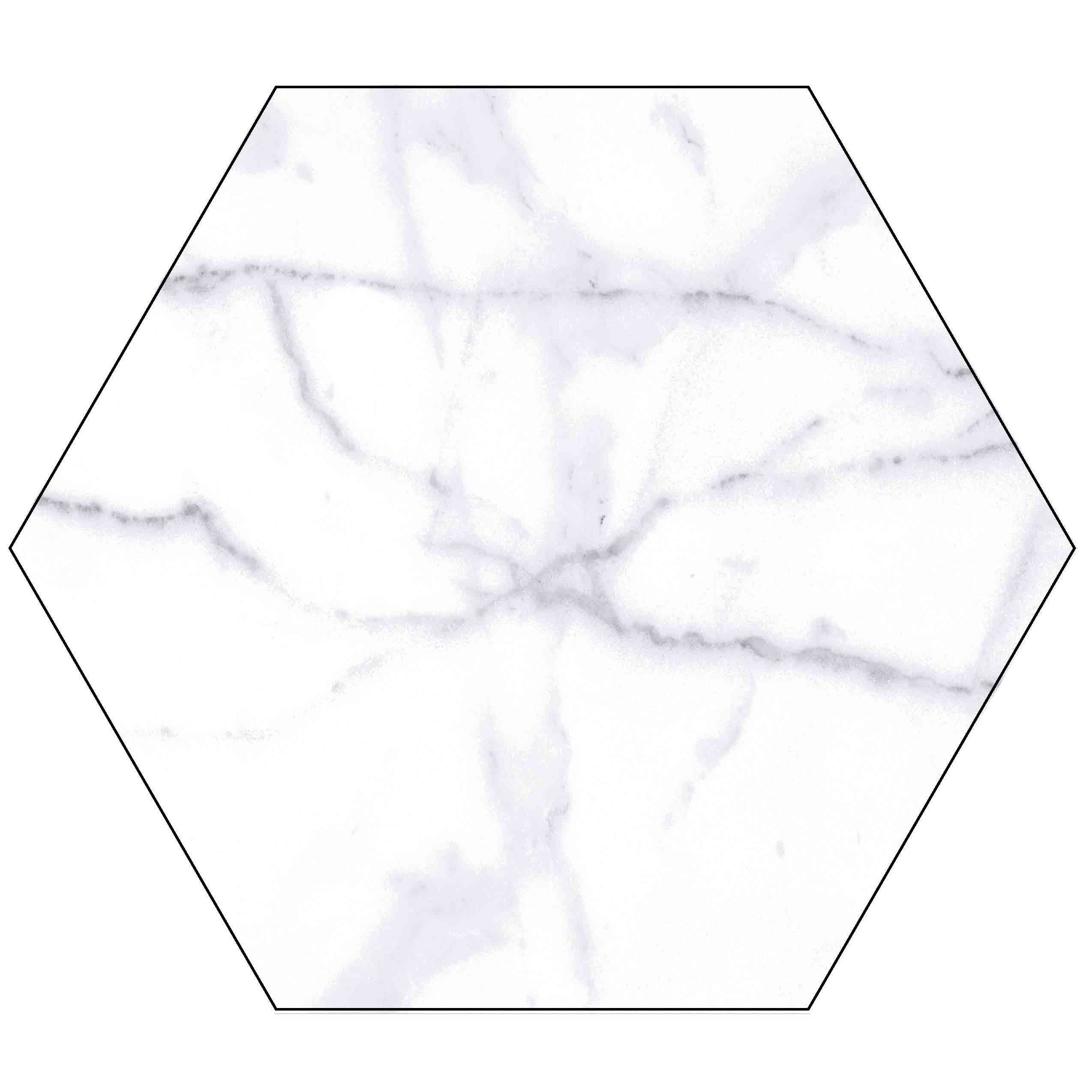 Carrara Matte Hex 6x7 Carrara Matte Hex