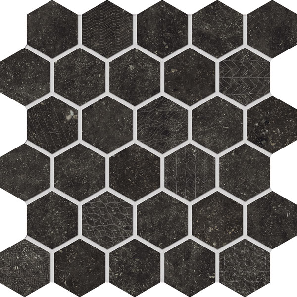 Black Hexagon Mosaic